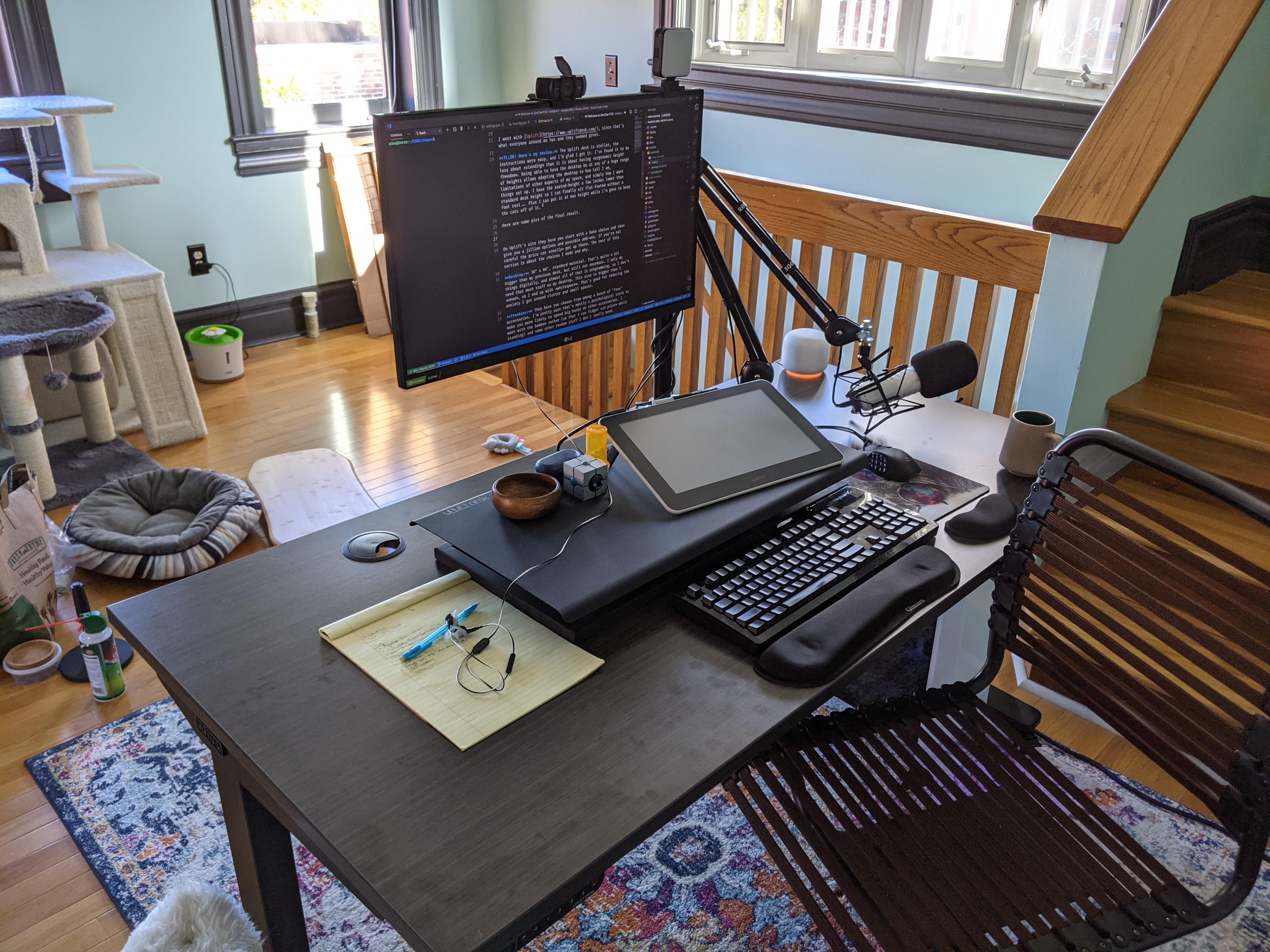 My new Uplift desk setup.
