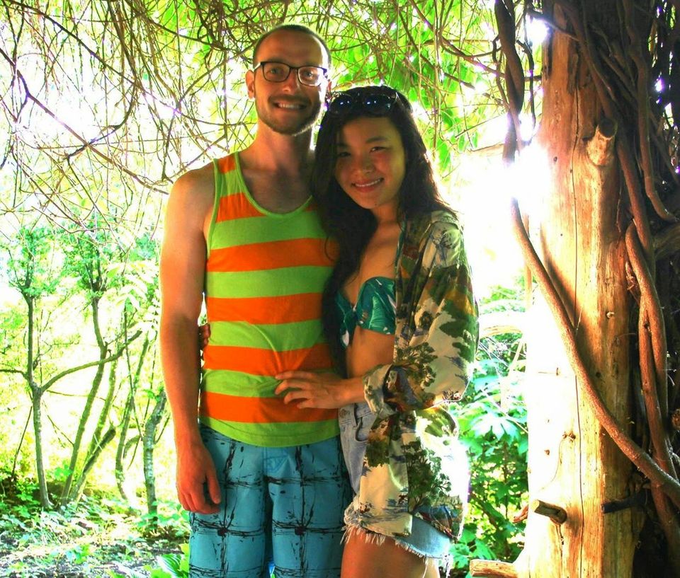 sam and diana and trees