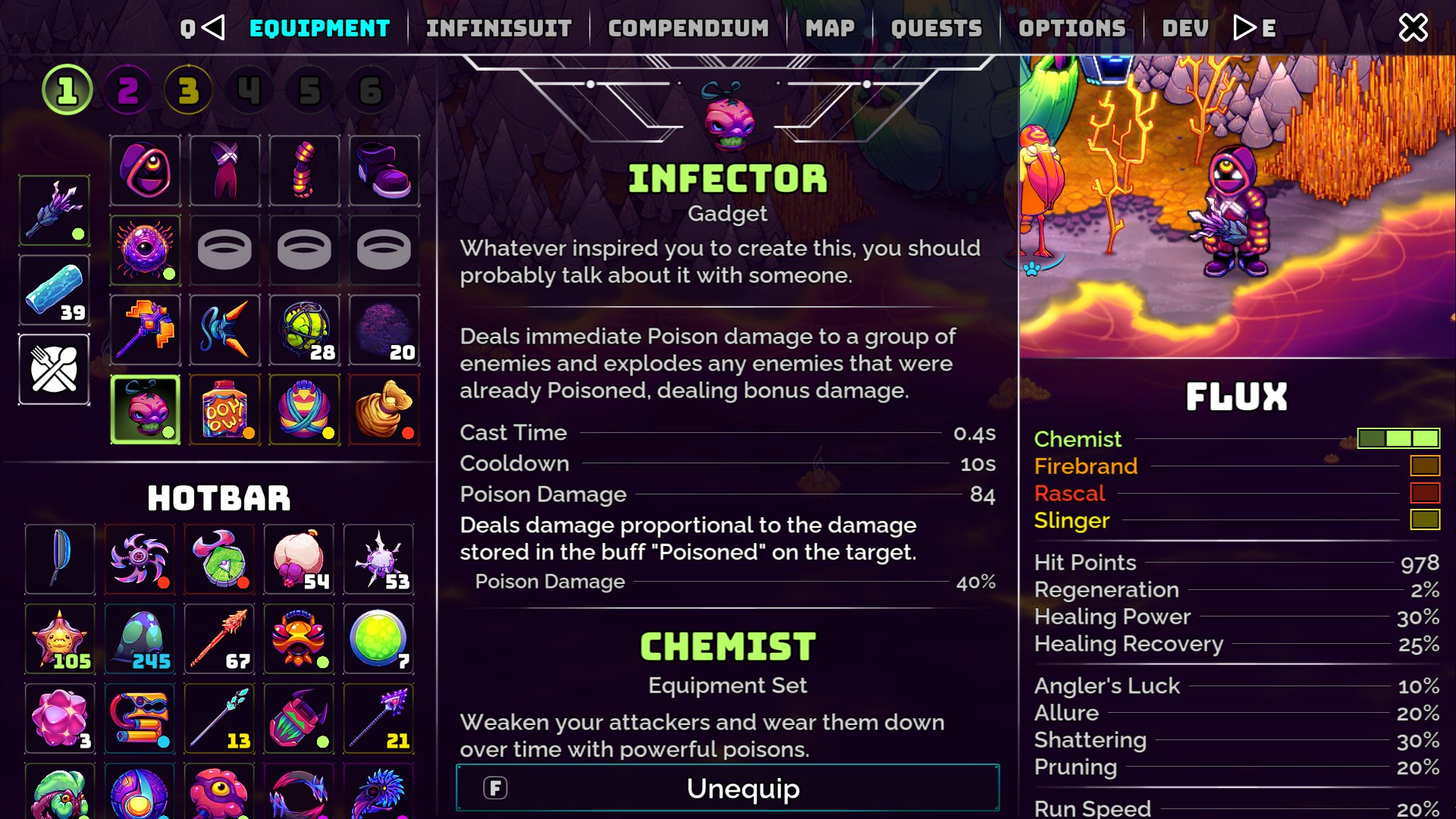 Image of tooltip for a new Chemist gadget