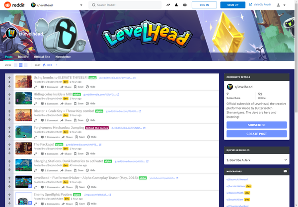 Levelhead Subreddit is Born!